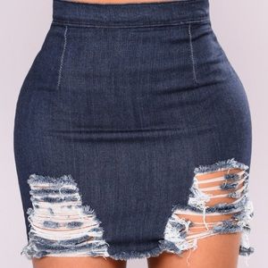 Nwt Fashionova rags to riches jean skirt